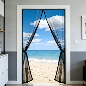 Seamless Self-Sealing Magnetic Screen Door, Strong Mosquito Barrier, Kid & Pet Friendly, Hands-Free Entry, Moustiquaire Fenêtre & Zanzariera Finestra Style, Screen Door Mesh