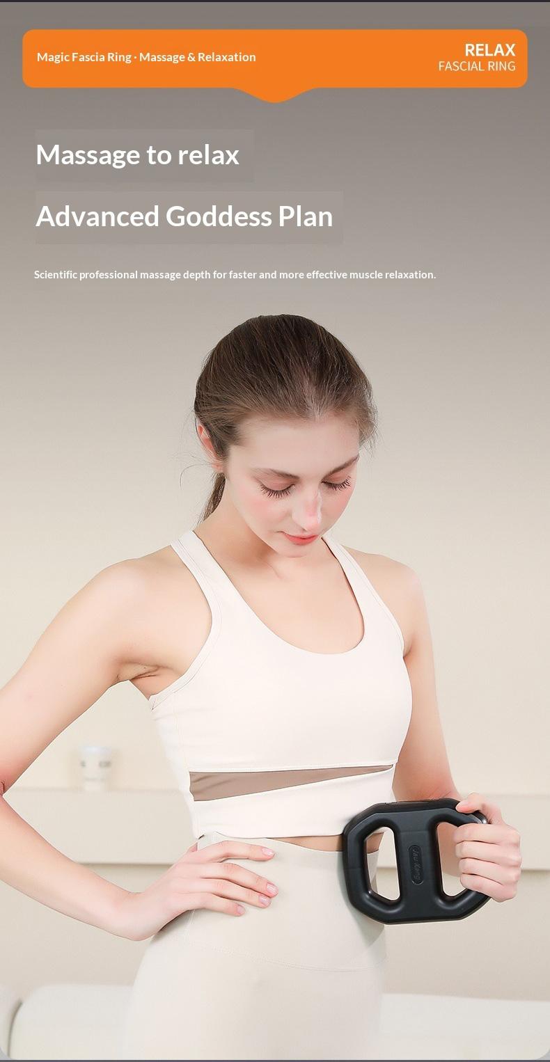 2026 new fascia ring ZM-777 mini muscle recovery fascia device upgraded adjustable waistband, waist circumference up to 55 inches, cordless rechargeable, portable massager designed specifically for waist and back muscle recovery, parent gift