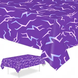 Kpop Hunter Girl Lightning Party Tablecloth, Waterproof Disposable Table Cover Decor, Perfect Gift for Friends and Couples, Wedding Birthday Graduation New Year Christmas