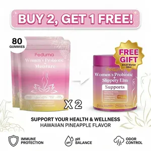 Feduma Women's Probiotic Gummies for pH Balance & Odor Control  | with Lactobacillus, Prebiotics & Pineapple | 220 Ph Balance Gummies | Dietary Supplement Natural Ingredient Intimate | Moisture Healthcare Vitamin