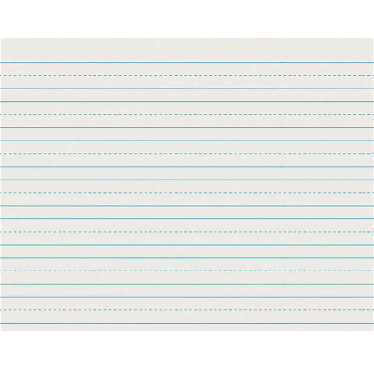 Pacon Ruled Practice Paper - Office Stationery Supplies, Recycled, 8.5x11 in, 0.75 in Long Ruled Lines, Dotted Midline, 8.1 lbs, 500 Sheets Per Ream, 3 Each Packs Total