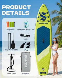 10'6" Inflatable Stand Up Paddle Board for Adults, SUP with Premium Accessories, Anti-Slip EVA Deck, Suitable for Youth & Adults of All Skill Levels summerwins