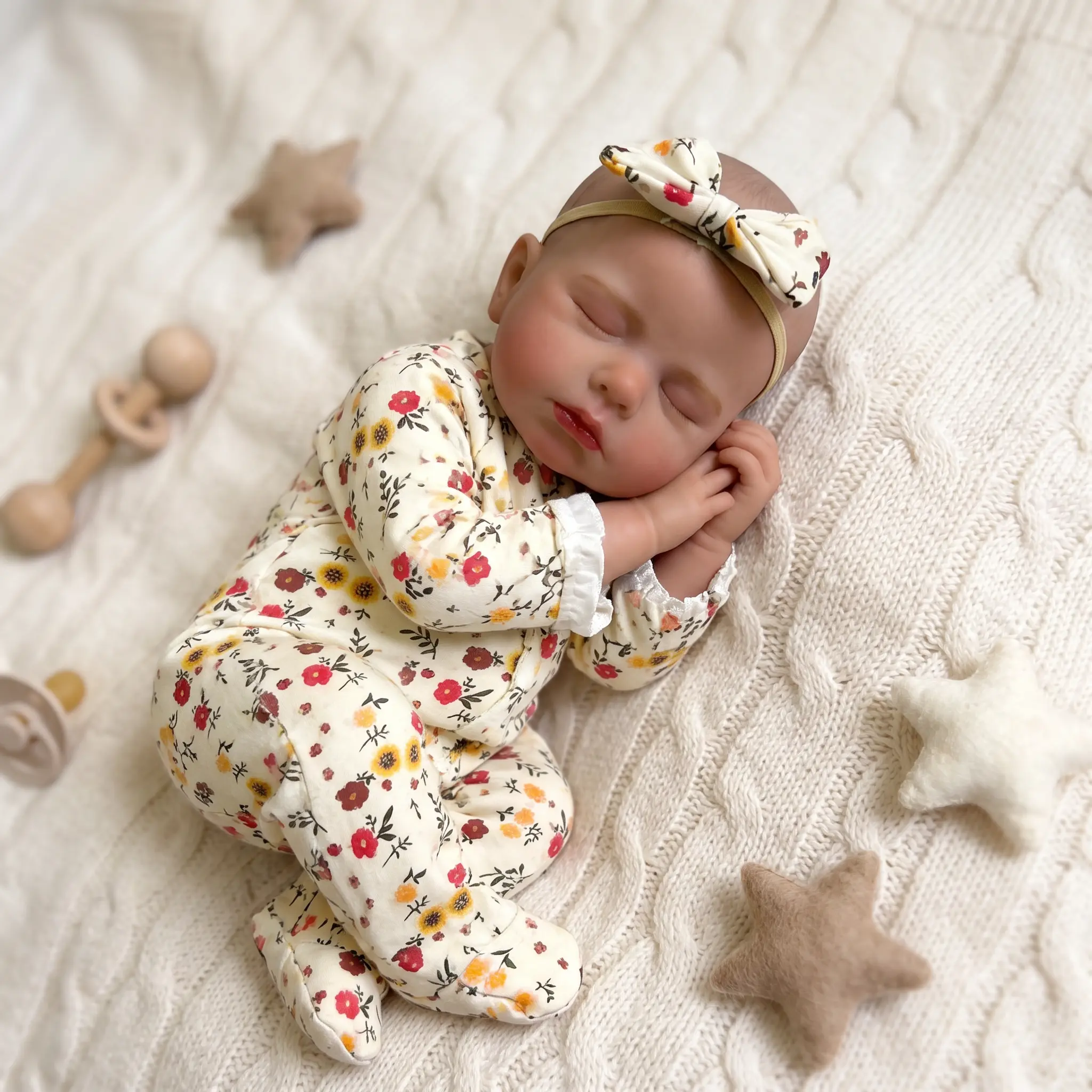 Lifelike Reborn Baby Dolls 20 Inch Full vinyl body Real Life Baby Dolls gifts for Mother's Day Valentine's Day Children's Day & Christmas