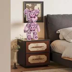 8846pcs Lucky Bear Teddy Bear 3D Puzzle Building Block Creative Decoration, Birthday/halloween/festive Gift, DIY Craft, Home Decor, Collectible Statue