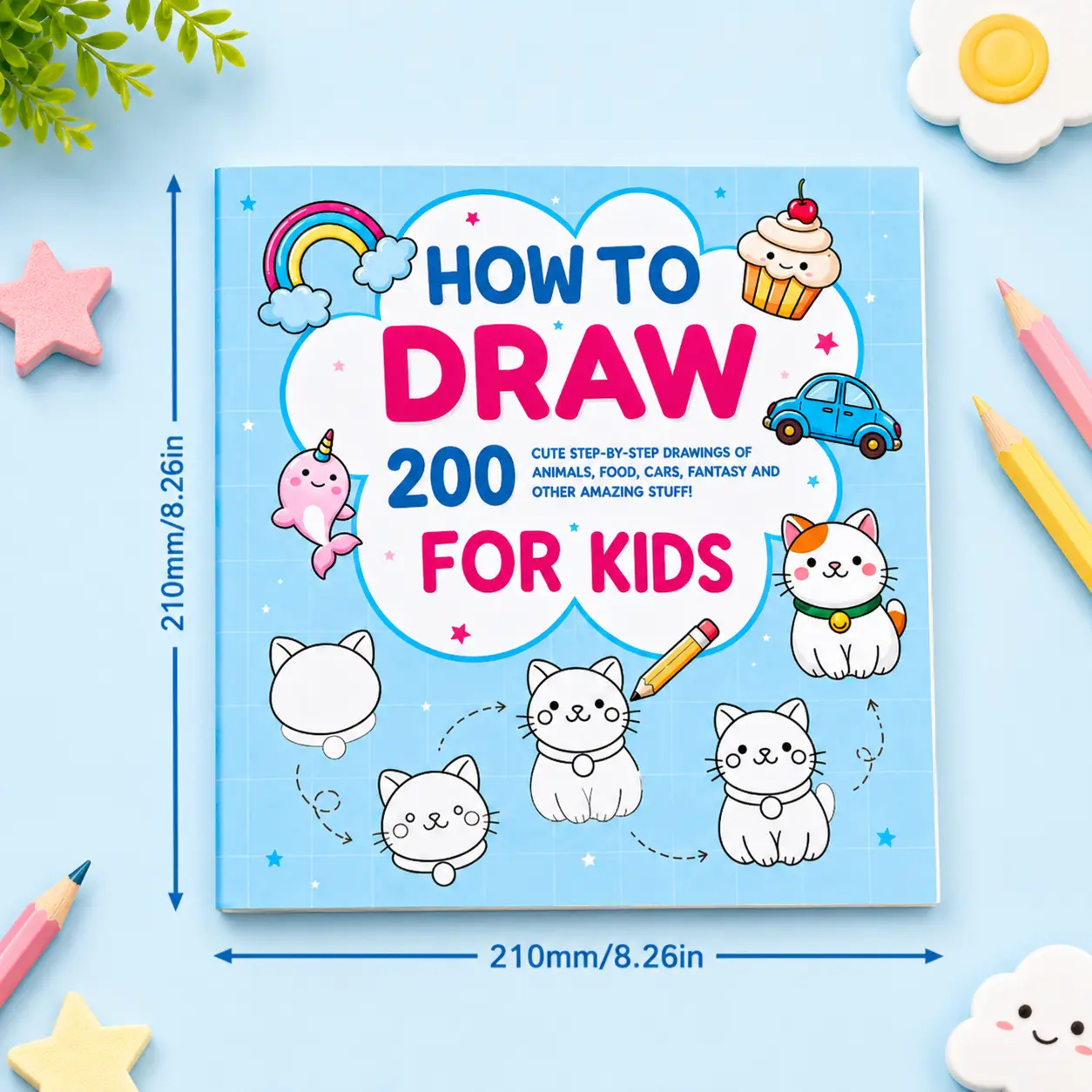How to Draw for Kids,Drawing Technique for Beginners & Drawing Easy Tutorials,Fun Drawing Designs & Sketchbook Art Drawing Book,Kindergarten Art Learning Workbook,Toddler Activity Book for Creative Kids & Beginner Practice