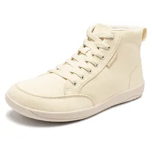 HOBIBEAR Unisex Wide Hi-top Minimalist Barefoot Shoes - 0 Drop Sole, Padded Ankle Support, Wiggle-Toe Design, Casual Walking Shoes, Unisex Sizes Trainer,summervibes