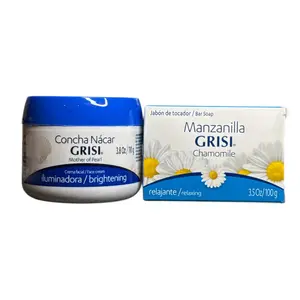 Grisi Concha Nacar Creamy AND Manzanilla SOAP COMBO: For Dark Spots & Scars | Mother of Pearl Face Moisturizer 3.8 oz, y JABON MANZANILLA 3.5oz.