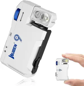 G5 Rechargeable EDC Flashlight, 400 Lumens Dual Light Sources Mini Flashlight with RGB Light, Portable Flat Pocket Flashlights,   Flashlight