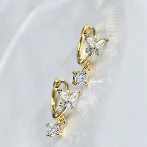 DAINTY BUTTERFLY DROP EARRINGS | 18K Gold Filled & Non Tarnish - Attracts good luck & positive energy