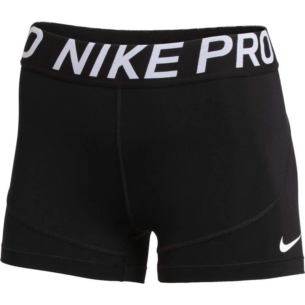 Nike Womens Pro 3 Inch Compression Shorts (Black, Medium)