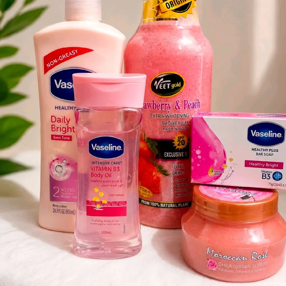 set body shower, vaseline lotion, oíl vaseline, scrub,soap