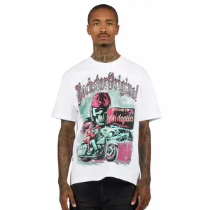 Reece White Graphic Rhinestone T-Shirt