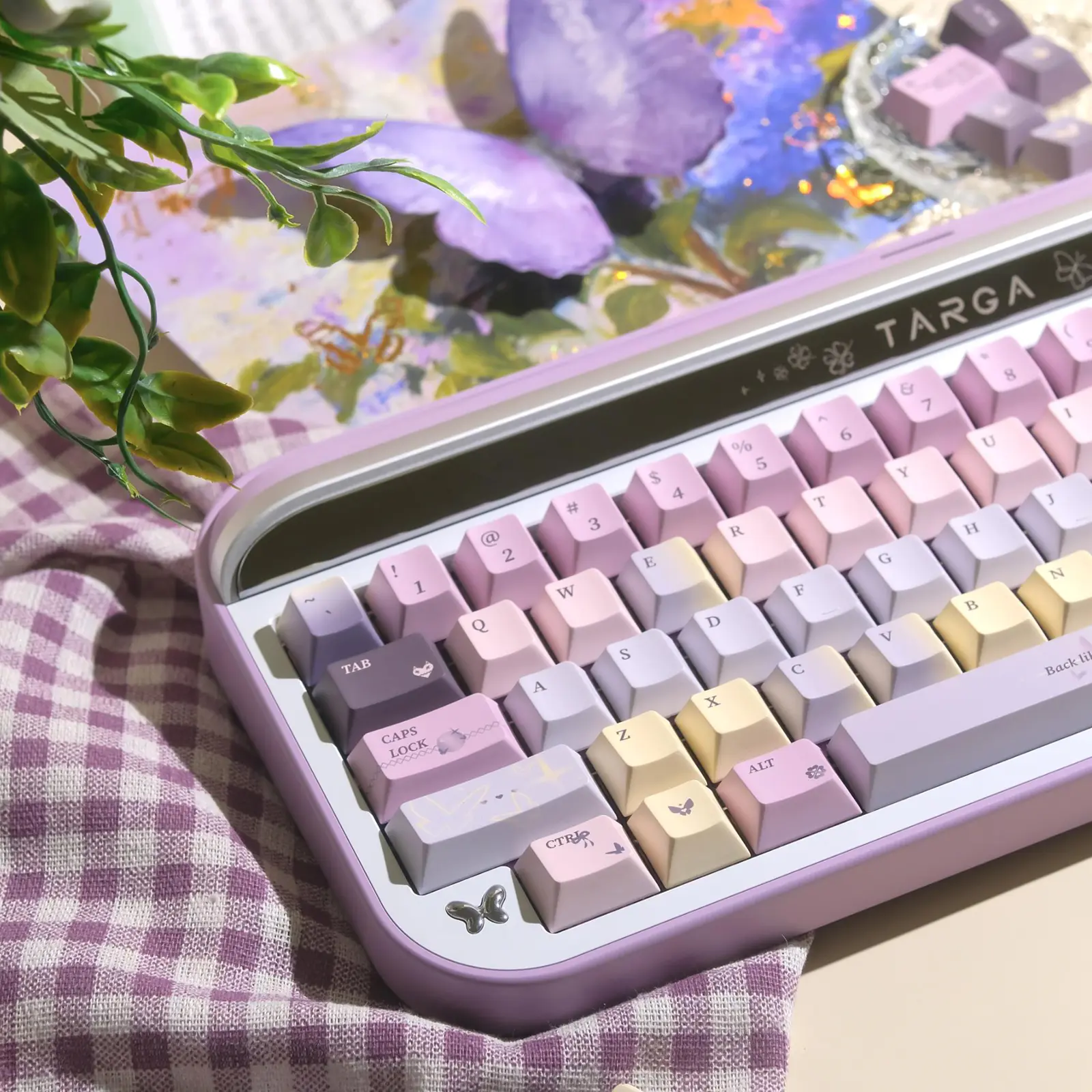 130 Keys Pastel Purple creamy Keyboard Cap - Dye Sublimation Cherry Profile PBT Keycaps Set, Custom Cute Key Caps for Mechanical Gaming Keyboard