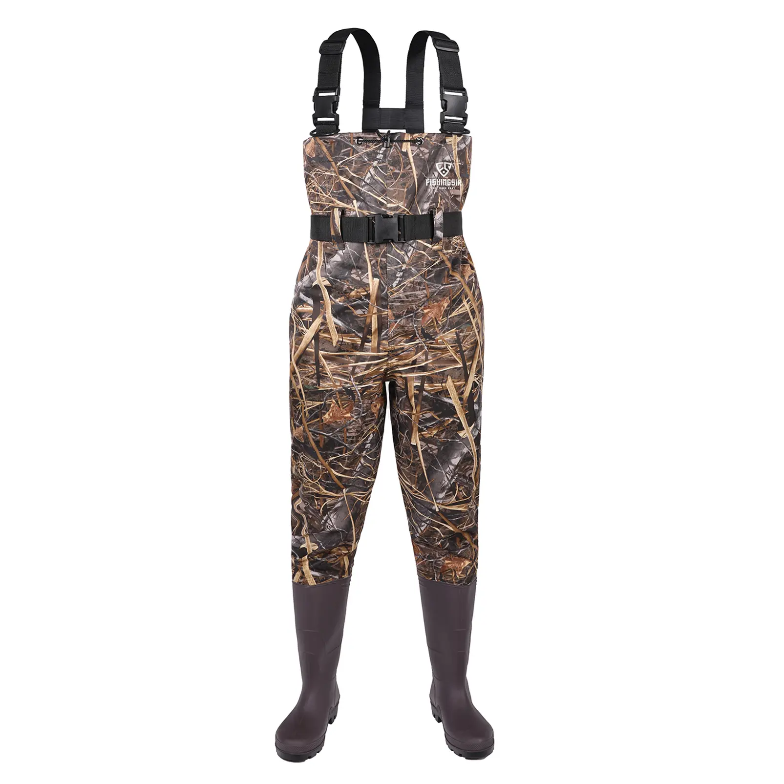 Fishing Waders for Men & Women - Chest High 2-Ply Nylon/PVC Waterproof Waders with Attached Boots & Boot Hanger, Ideal for Hunting, River Fishing & Outdoor Use