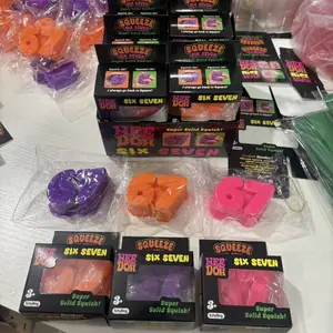 Funny Six Seven 67 Squishy Sugar Filled Slow Rise Sensory Toy