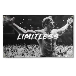 $7 The Governator Poster Limitless 3x5 Flag |Gym MotivationFitness Poster | Durable CoolTapestry | Man Cave Wall Decor