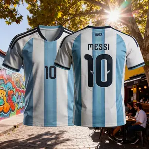 No.10 Messi 2026 Argentina Home Blue Short Sleeves Long Sleeves Soccer Jerseys Unprinted