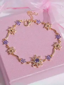 Vintage Rhinestone Sunflower Bracelet, Rhinestone Decorated Bangle, Elegant Women's Daily Party Accessory, Zinc Alloy Hand Chain, All Seasons Jewelry