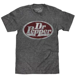 Dr Pepper Oval Logo T-Shirt - Gray