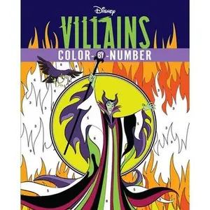 Disney Villains Color-By-Number -- Editors of Thunder Bay Press, Paperback