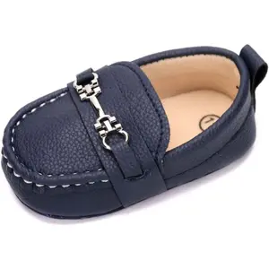 L-SOK042  Baby Girls Boys Loafers Prewalker Dress Crib Shoes