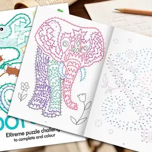 Point-to-point connection coloring book fun connection puzzle concentration training early childhood education puzzle enlightenment material exercise hand-eye coordination and fine movements guide baby early childhood education puzzle