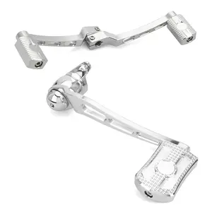 Ness Chromed Skull Head Brake Arm Kit Shift Lever with Shifter Pegs for Harley Touring FLHR FLHTCU FLHTK FLHTKSE FLHX FLHXS FLHTCUTG 2014-Up CNC Billet Aluminum High-Quality Match Fit