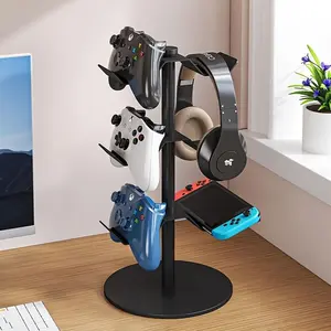 Game Controller Storage Rack, Multifunctional Controller & Headphone Stand, Headphone Hanger, Console Accessories for PS5/PS4/Xbox/Switch, Suitable for Dormitories, Bedrooms
