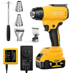 Fathersdaygift Cordless Heat Gun Compatible with DEWALT Battery Max 752°F (400°C) Heat Gun for Crafts, Shrink Tubing, Resin & Decorating Tool Portable