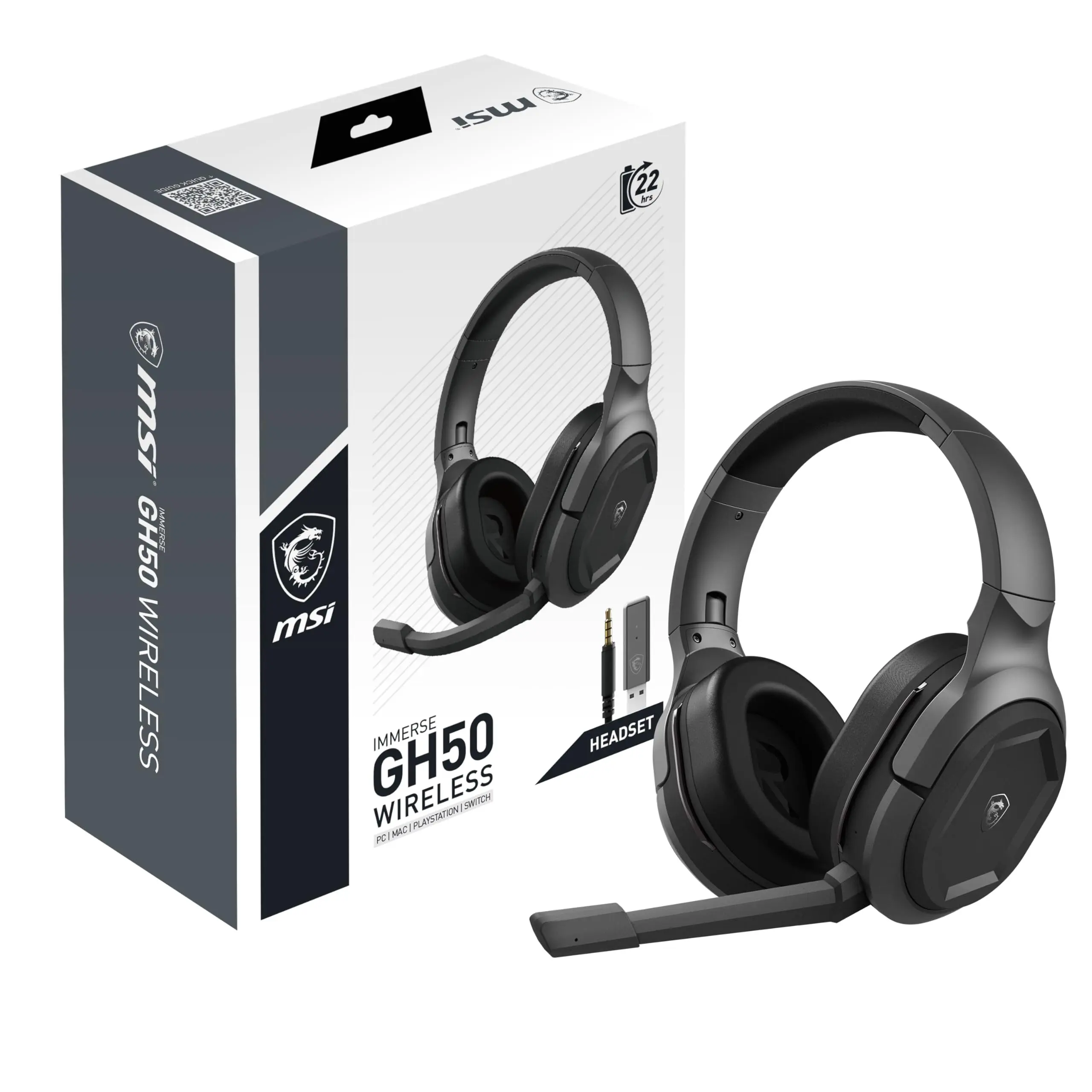 MSI GH50 Wireless 7.1 Surround Gaming Headset