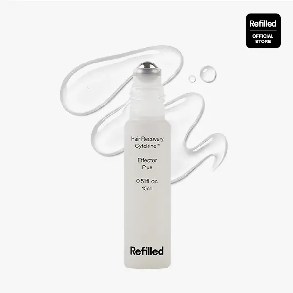 Refilled cADPR Effector Hair Growth Concentrate | Targeted Hairline & Crown Care for Thin Hair | Portable Roll-On Scalp Serum with Cytokine & Biotin