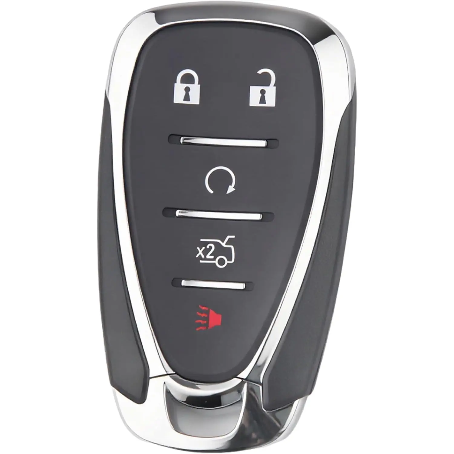 Silver Plastic Car Key Fob Cover Replacement, 1 Pc Durable Keyless Entry Protector for Chevy Equinox 2018-2021 & Blazer 2019-2020 5-Button Remote Shell (M3N-40821302 HYQ4AA Compatible) for Chevrolet Car Enthusiasts