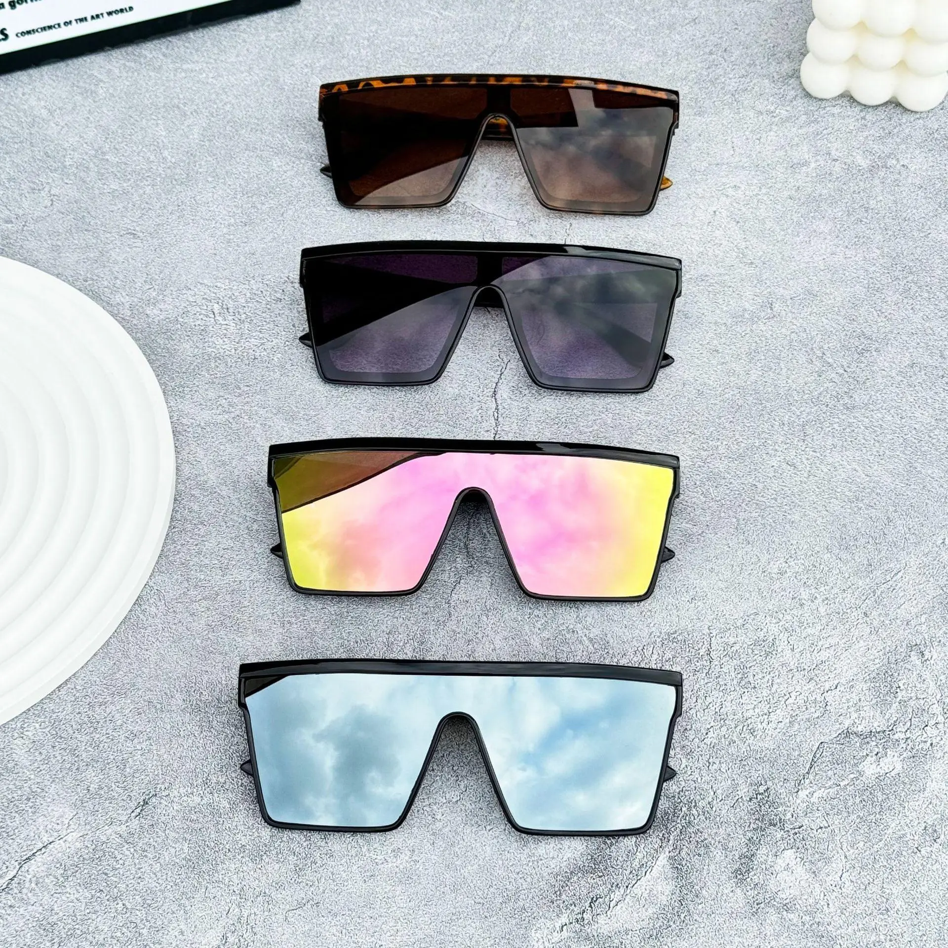 4pcs Unisex Edgy Modern Polarized Sports Sunglasses - High-Quality European & American Large 1-Piece Frame, Sun Protection, Nighttime Yellow Tint, Cycling Use, Driving, Men's Accessories, Gifts for Him,summerwins,father'sdaygifts,campingessentials,camping