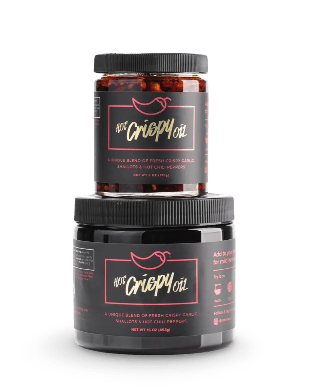 Spicy Chili Oil Condiments - Hot, Crispy Savory Blend of Olive Oil, Fresh Fried Garlic & Shallots, Mild Heat, Made in USA, Single Jar