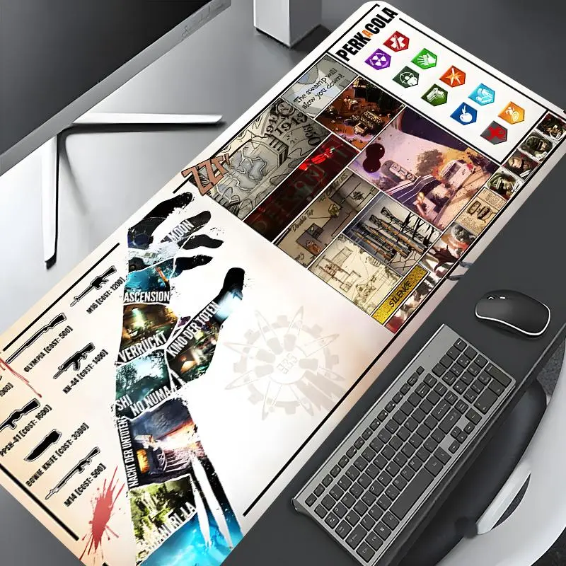 Zombies Gamer Setup Must Have Gaming Mouse Pad, Desk Mats, Aesthetic Desktop Decoration Pad, Washable Rubber Non-Slip Lock Edge Multi-Size Mouse Pad For Home Office, Desktop Accessory Gift for Friends, Corporate Work Desk Accessories