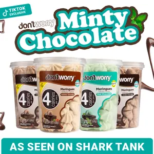 Minty Chocolate Meringue Cookies| Gluten Free Cloudy Snack — Buy 3 Get 1 Free | Shark Tank | Don't Worry |  Hazelnut Chocolate, Mint Chocolate, and Double Chocolate|