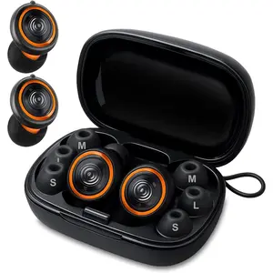 Ear Plugs for Sleeping Noise Cancelling with 50dB NRR - 3 Adjustable Noise Reduction Levels - Soft Reusable Silicone Hearing Protection Earplugs for Sleep, Work, Travel (Black)