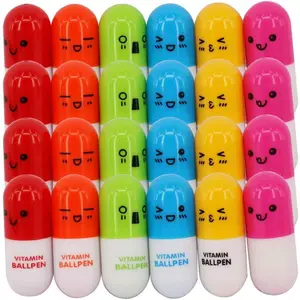 Novelty Nurse   Pens - Retractable Vitamin Capsule Pens for  Week, Office & Valentine Day Gifts, Bulk Novelty Supplies & Stocking Stuffers for Adults (24)