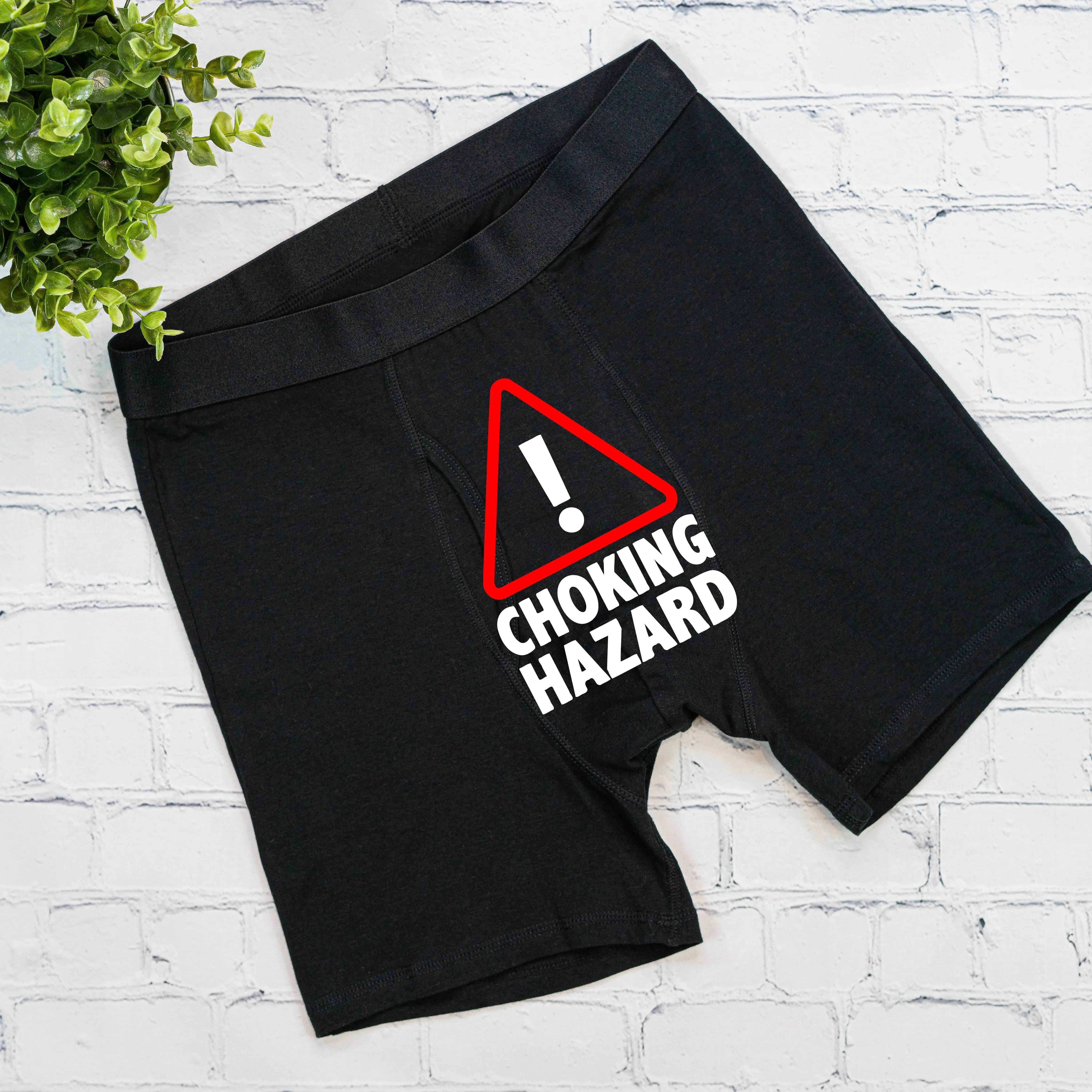 Choking Hazard Men's Boxer, Funny Groom Gift, Valentine's Day Men's Underwear, Sarcastic Wedding Men's Gift, Anniversary Men's Underwear
