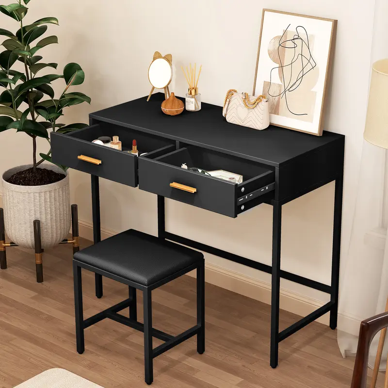 black vanity desk no mirror - TikTok Shop black vanity desk no mirror - TikTok Shop