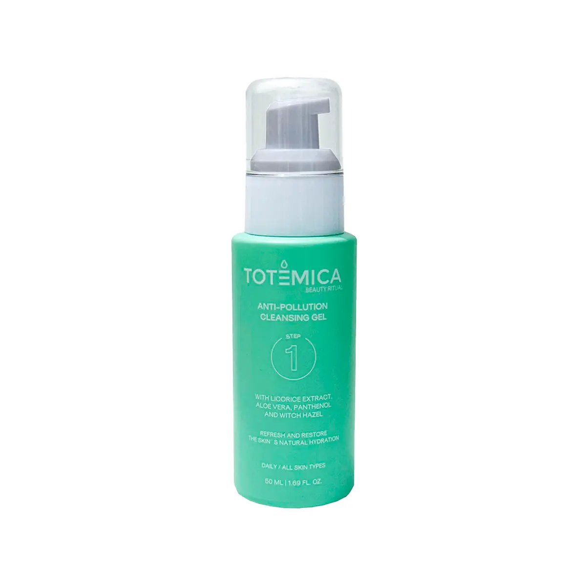 Cleansing Gel 50ml | Vegan Skin Repair 🌿 Daily Facial Cleanser with Aloe Vera Lemon Gentle Cucumber Detox