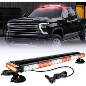 Nilight 29.5" Roof Top Strobe Lights 56LED Hazard work LED Flashing Light Bar Magnetic Mount 12V 24V Cars Trucks Tractors Snow Plows Construction Vehicles high intensity rear windshield visor