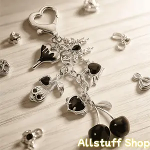 2026 New Launch Y2K Trendy Cherry Heart Wing Keychain – Rhinestone Inlaid Butterfly Alloy Key Ring Beautiful Gift, TikTokShopBlackFriday Halloween Offer
