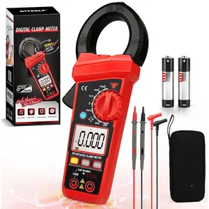 Digital Clamp Meter Multimeter for HVAC Tools 6000 Counts   Tester Amp Meter Capacitance Meter Resistance Continuity Tester NCV with Test Leads Pouch and