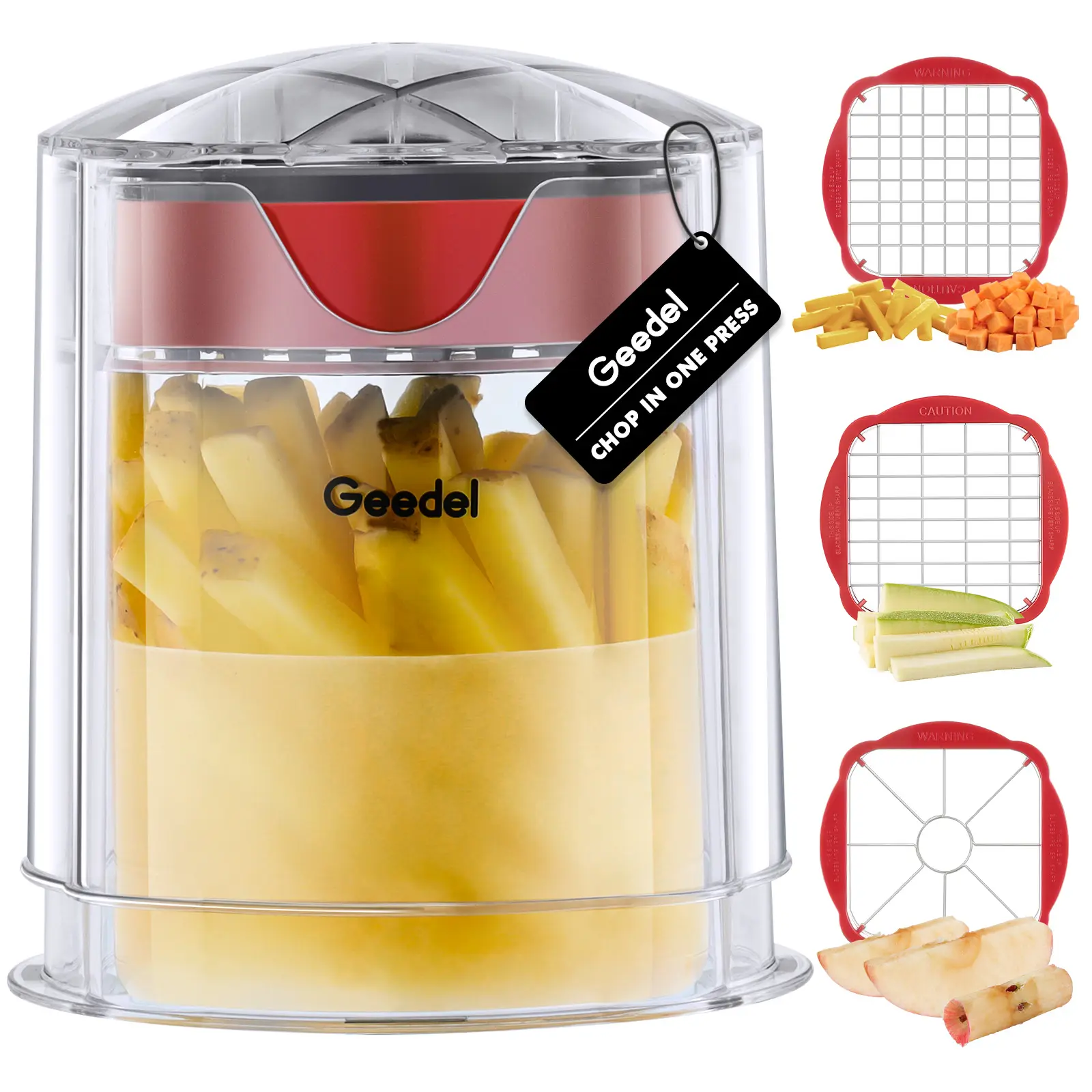 French Fry Cutter, Potato Cutter Fry Cutter Onion Chopper Apple Slicer Corer