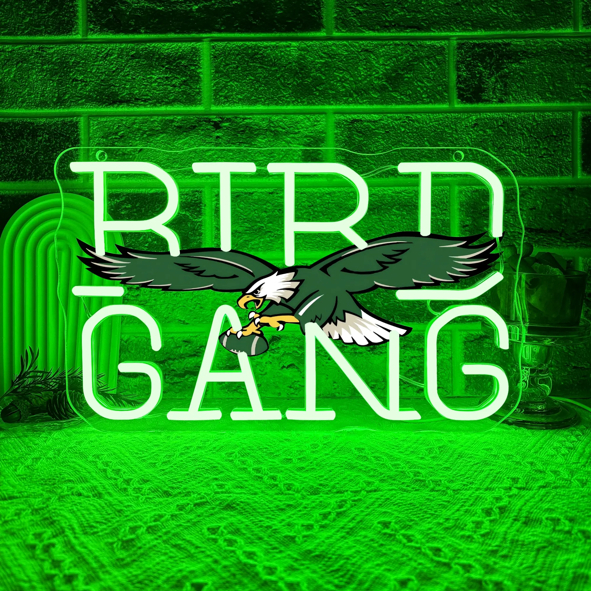 Bird gang neon sign,Led Neon Sign,Philadelphia football fans gift,Neon bar sign,game room wall decor,Neon Lights