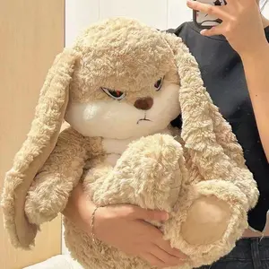 Grumpy Bunny Plush - Item Reflecting Inner Mood for Toys & Hobbies Enthusiasts funny doll