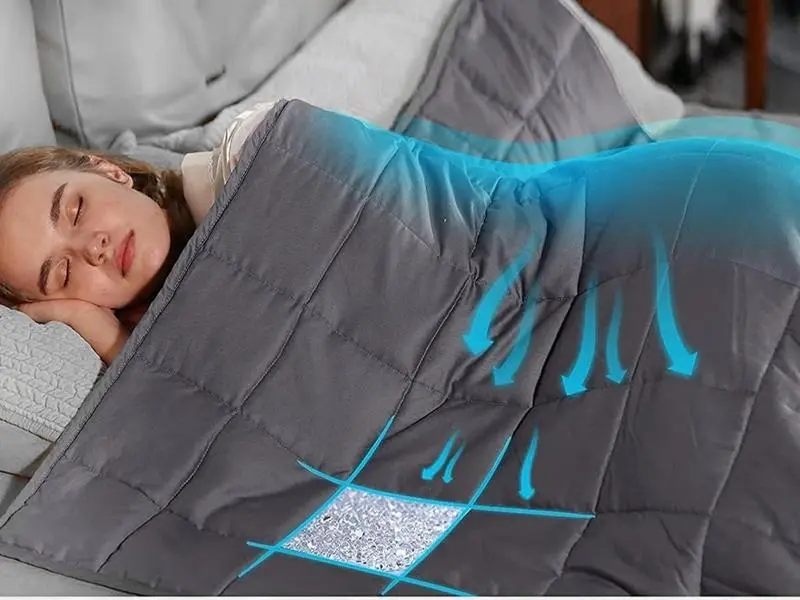 Knitted Weighted Blanket - 48"x72" 15lbs Cooling Chunky Knit Heavy Blanket for Adults Braided Crochet Throw Thick Cable Yarn Knit Decorative Blanket No Beads Evenly Weighted Machine Washable