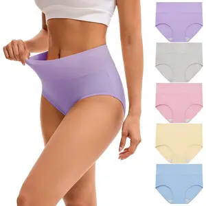 Women's Postpartum Pregnant Maternity High-Rise Cotton Blend Soft Underwear - Seamless, Tagless, Full Coverage Briefs, 5-Pack for Regular & Plus Sizes, Maternity Supplies