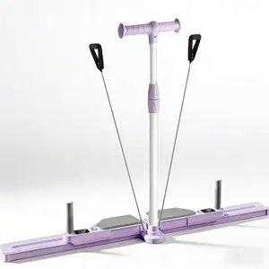 Lavender Purple Family Use 6in1 Rebound Resistance Rope Fitness Tool Home Ski Machine Ab Board Quick Storage Easy Operation